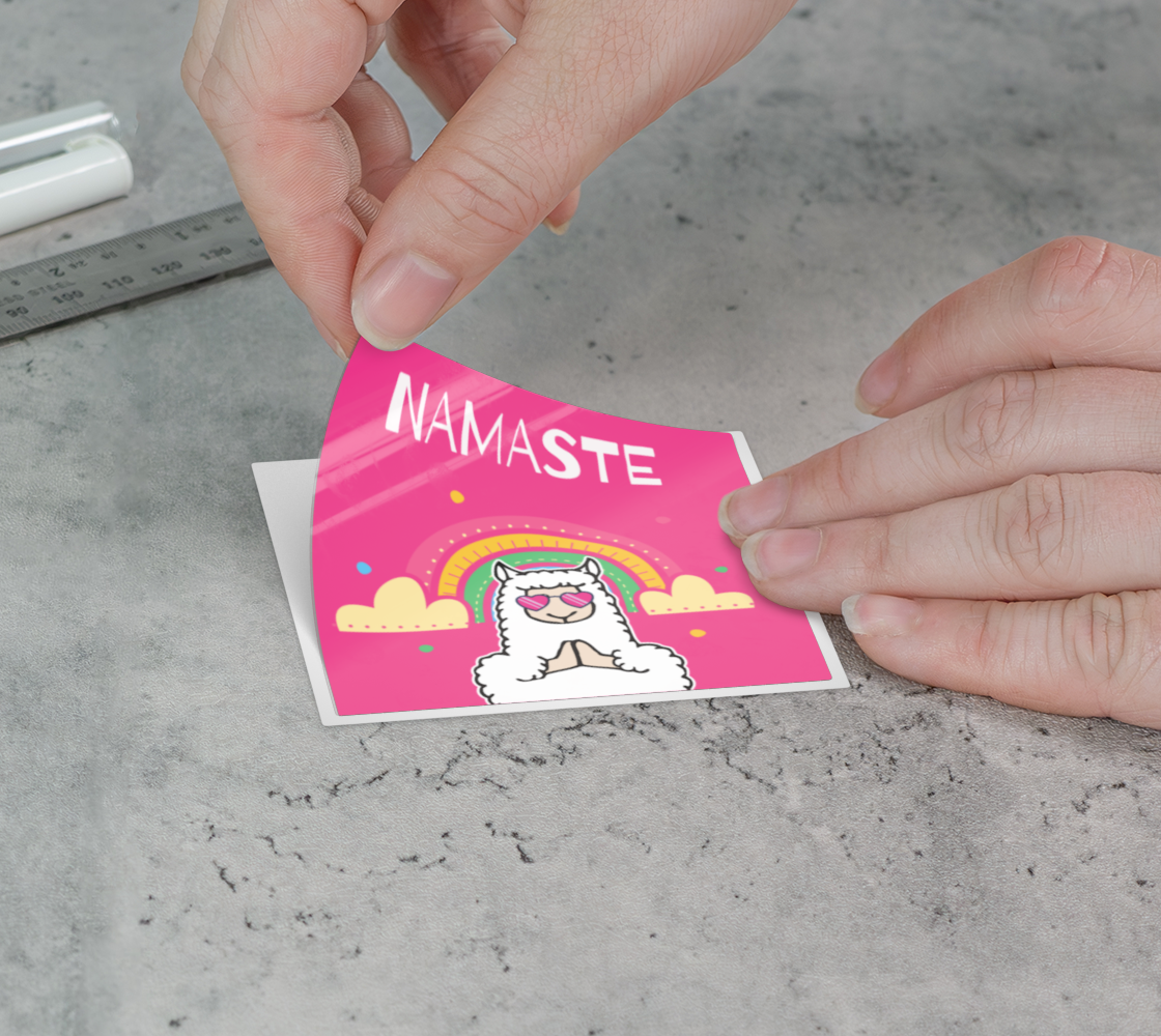 Namaste Pink-Sticker