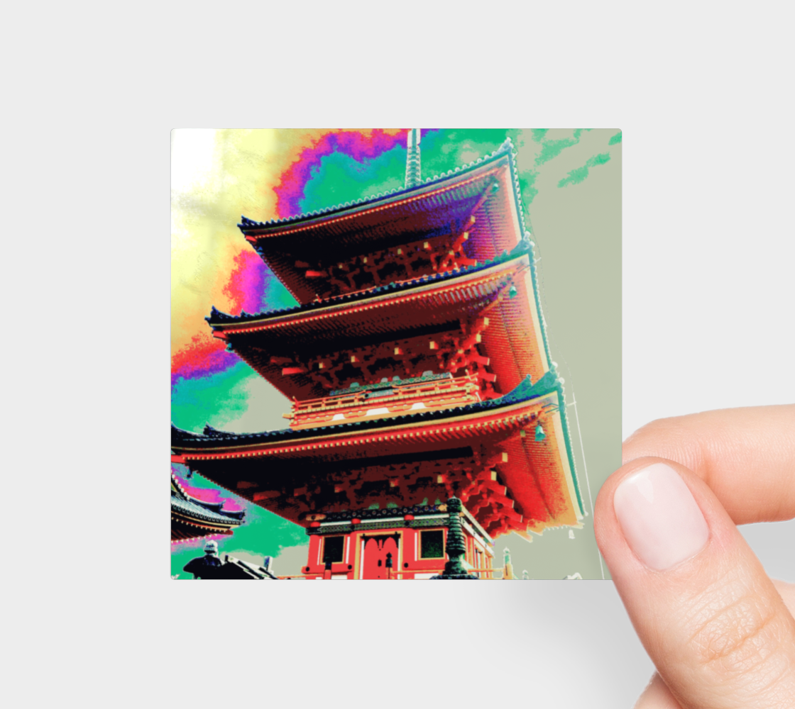 Psychedelic Pagoda-Sticker