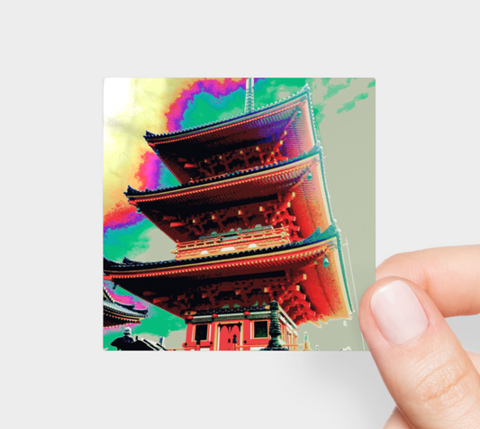 Psychedelic Pagoda-Sticker