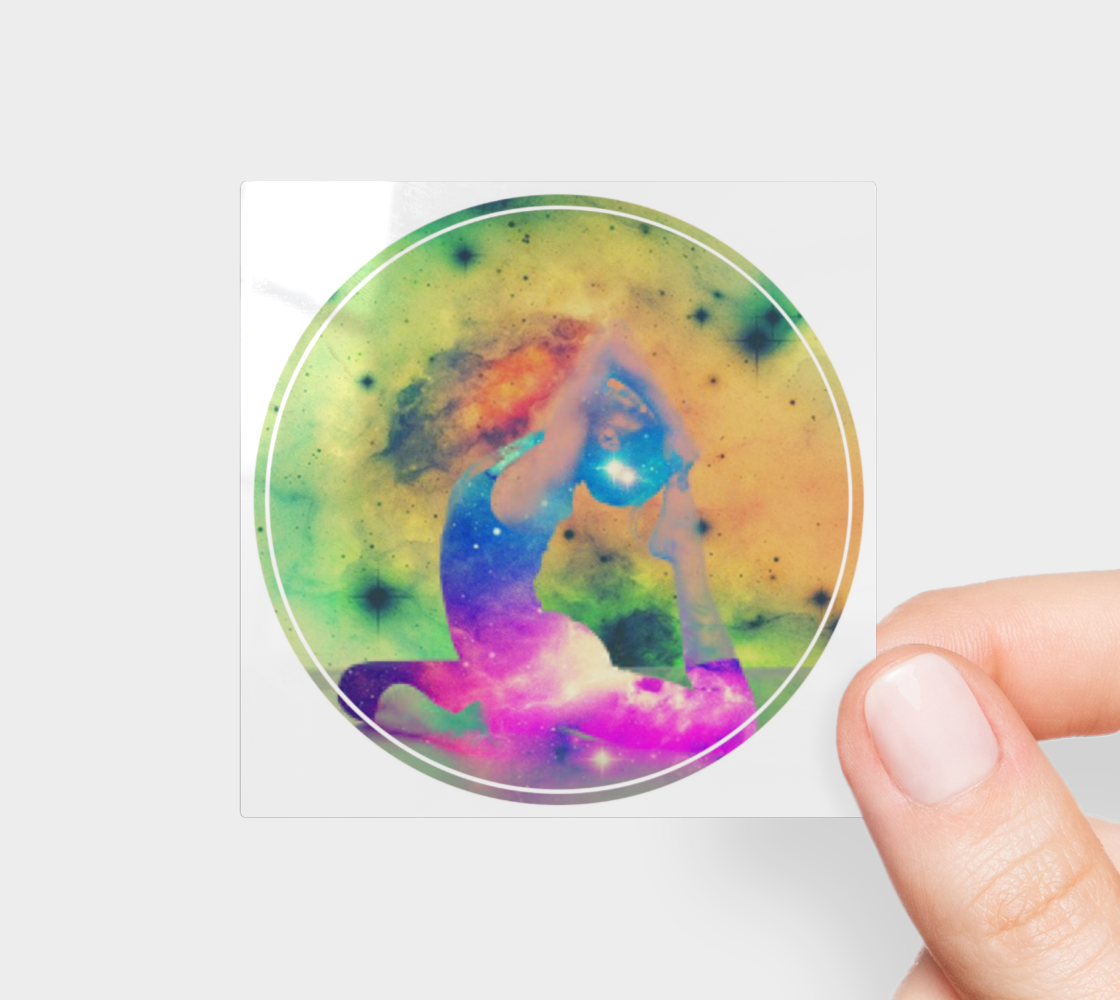 Pigeon Pose Universe-Sticker