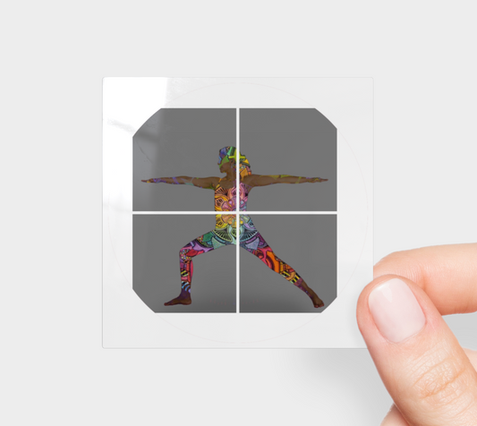 Warrior Pose-Sticker