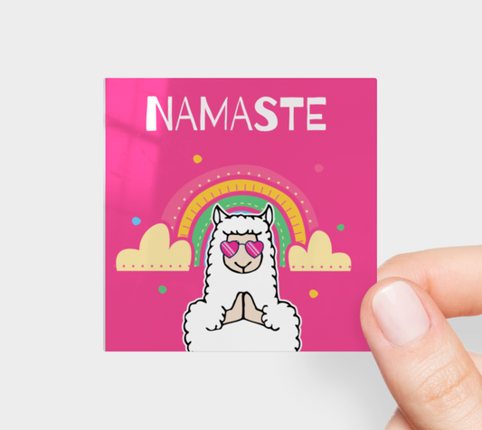 Namaste Pink-Sticker