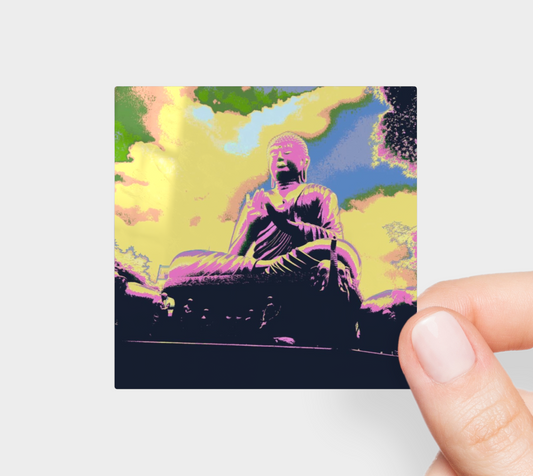 Psychedelic Buddha-Sticker