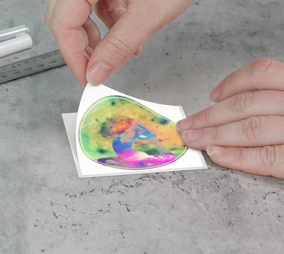 Pigeon Pose Universe-Sticker